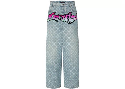 louis vuitton baggy jeans|Louis Vuitton fuzzy sweatpants.